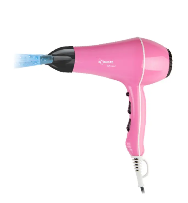 SÈCHE CHEVEUX - ROSE- ROBUSTE  PROFESSIONNEL 2000 WATTS