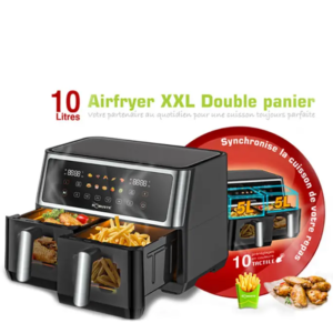 Air fryer 10 litre robuste double bac